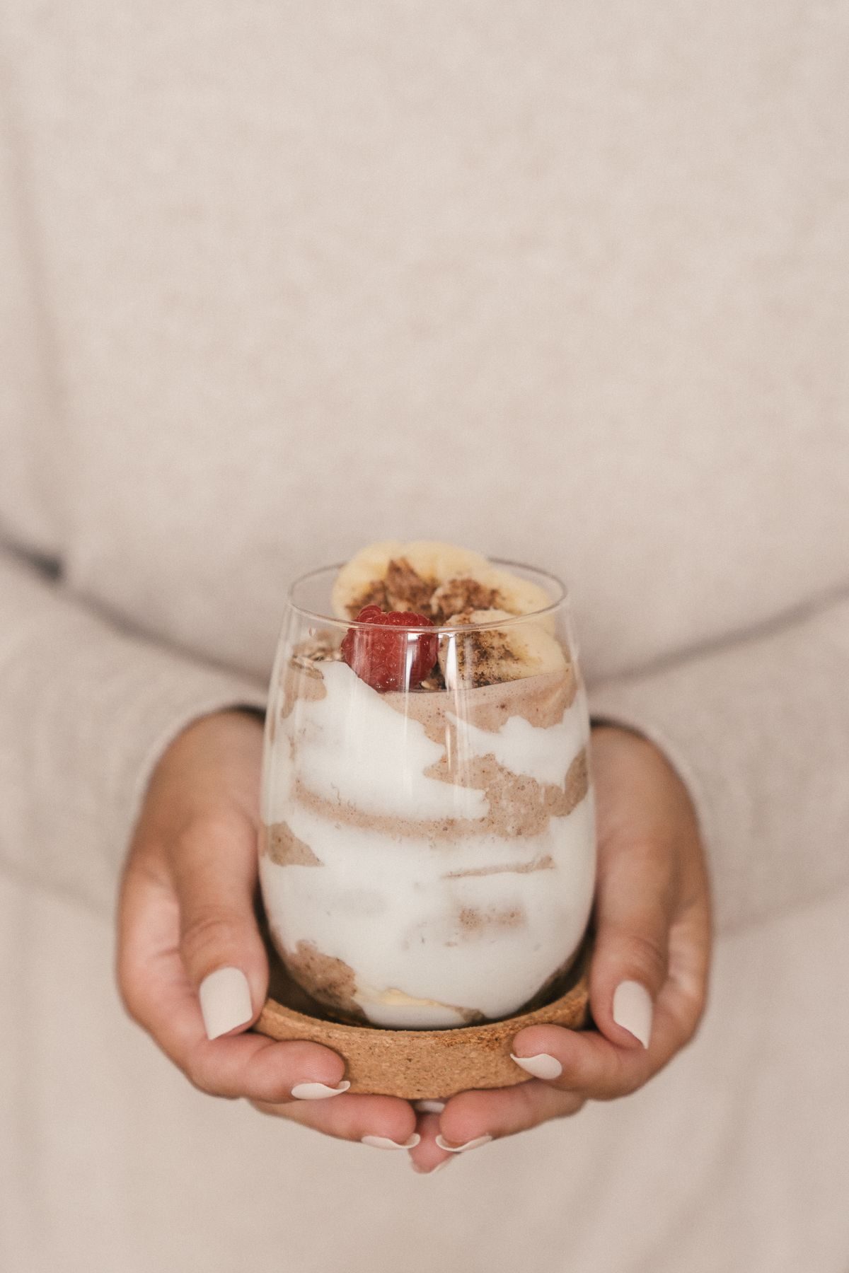 Smoothie banane datte flocon d'avoine